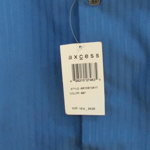 NEW Axcess Liz Claiborne Blue Striped Dress Shirt - Picture 2 of 4